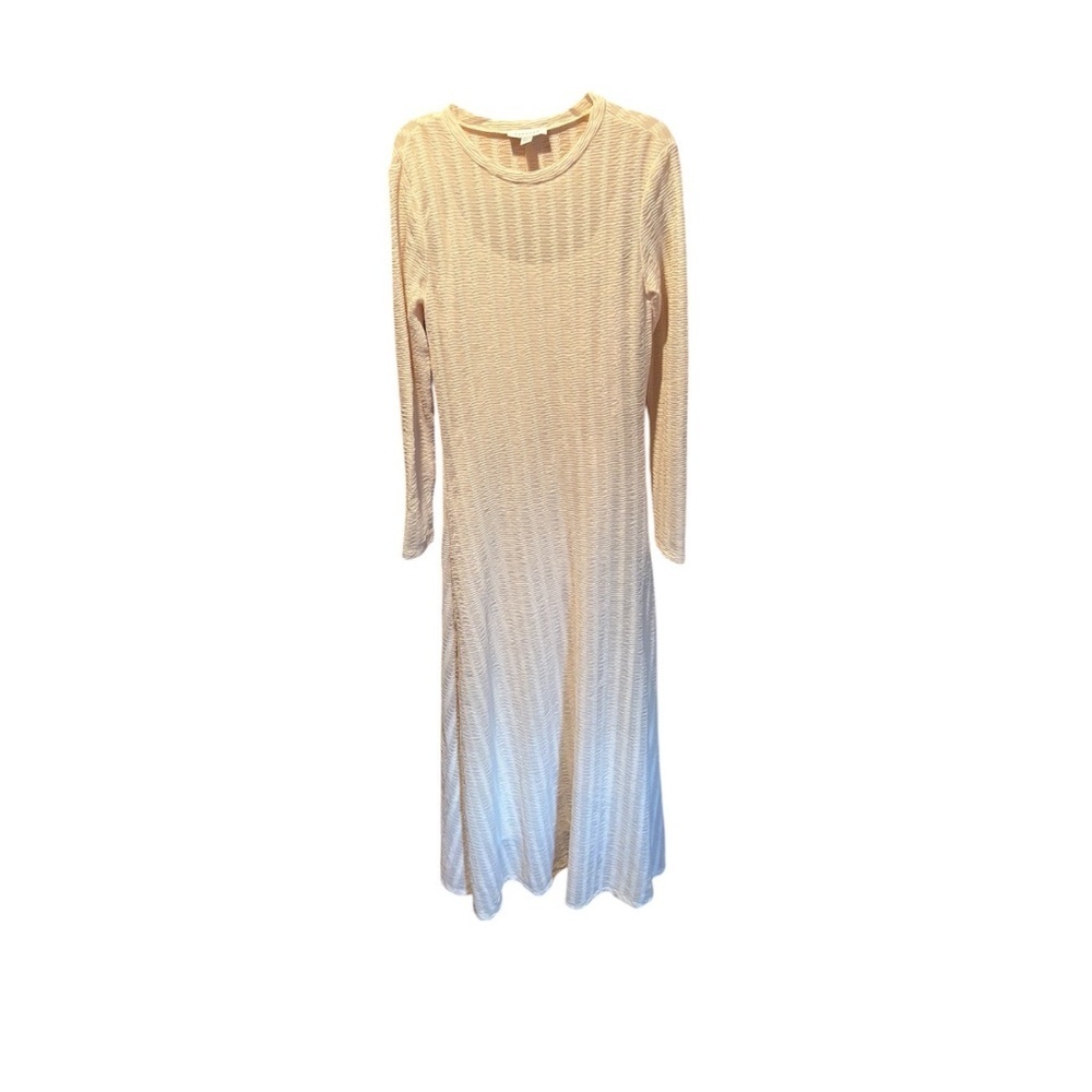 Topshop Jersey Long Sleeve Maxi in Beige Size 4-6